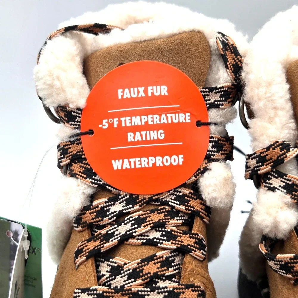 OZARK TRAIL LITTLE GIRLS‎ SUEDE SNOW BOOTS, SZ 1, 3M THINSULATE, WATERPROOF NWT